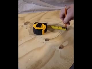 draw a circle using a tape measure