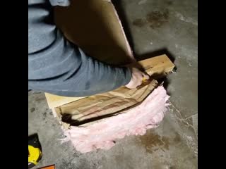 an easy way when you need to carefully cut off the insulation and not tear it.