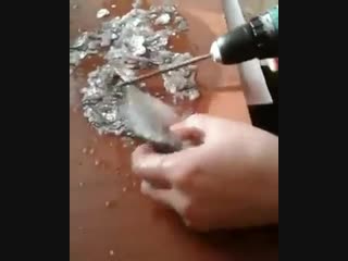 how to quickly clean a fish with a drill