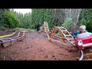 grandpa built an attraction in the backyard so that the grandchildren would have a reason more often | hands not from the ass