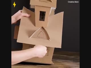 cardboard house. like real