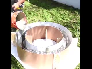 permanent fire from an old drum from a washing machine