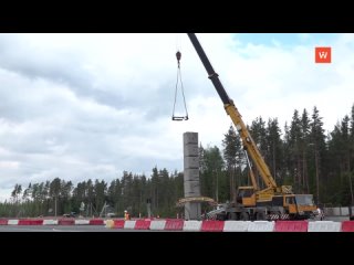 the stele at the entrance to vyborg has been moved away